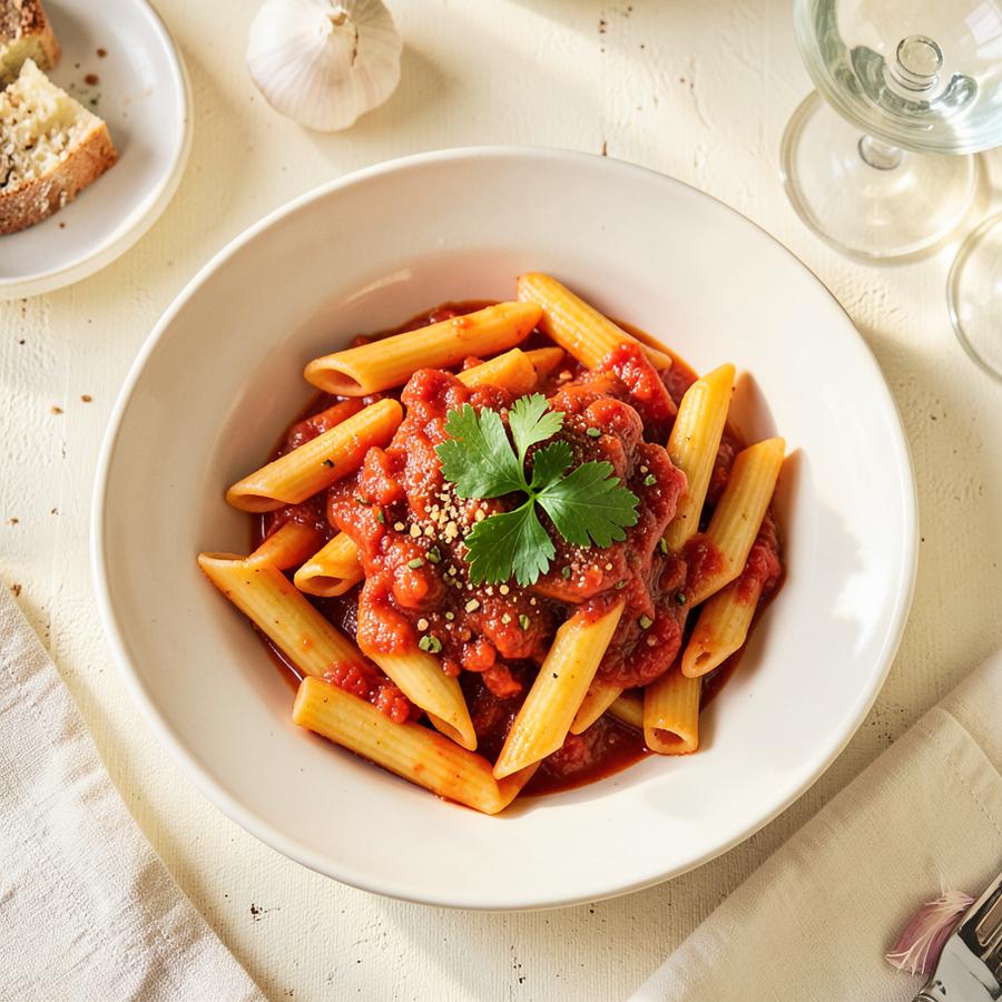 Penne Arrabbiata w sosie pomidorowym z chilli