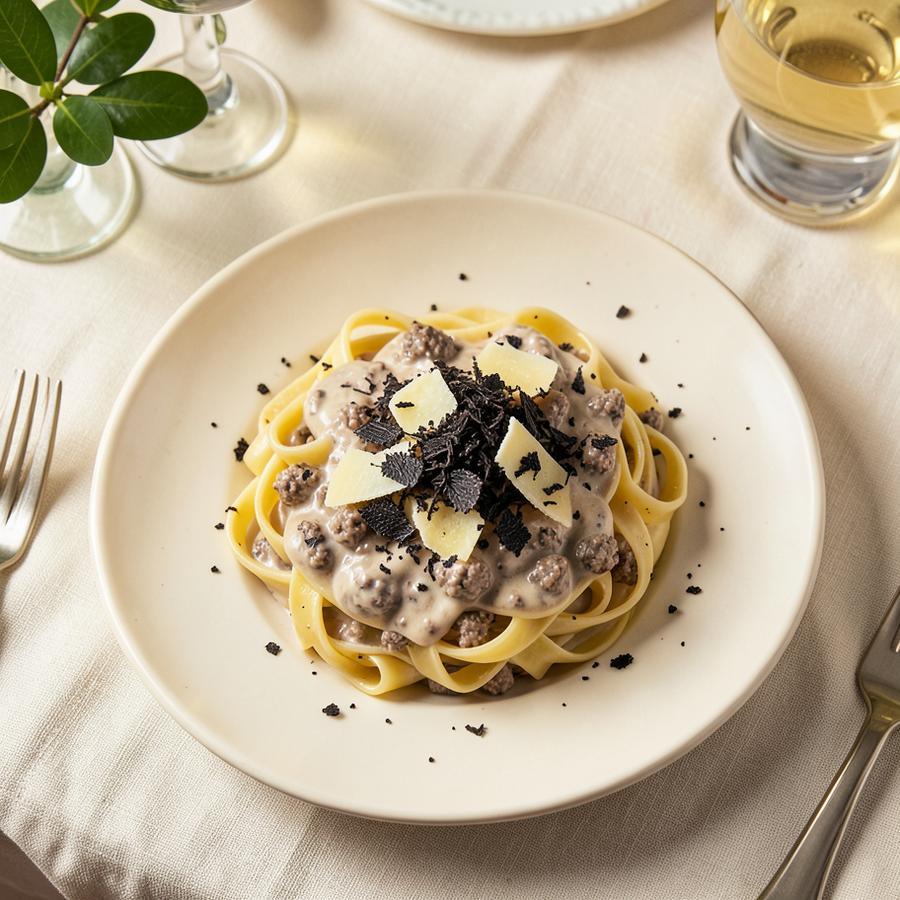 Tagliatelle w kremowym sosie z truflami